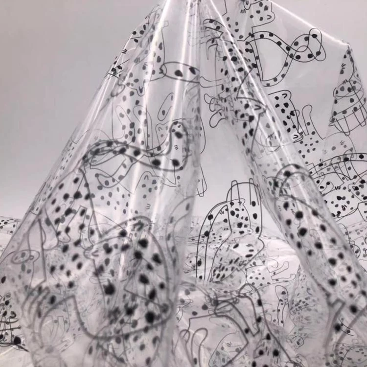 100%Nylon PVC Ultra-transparent TPU Fabric Super-perspective Clothing Windbreaker Waterproof Thin Crystal