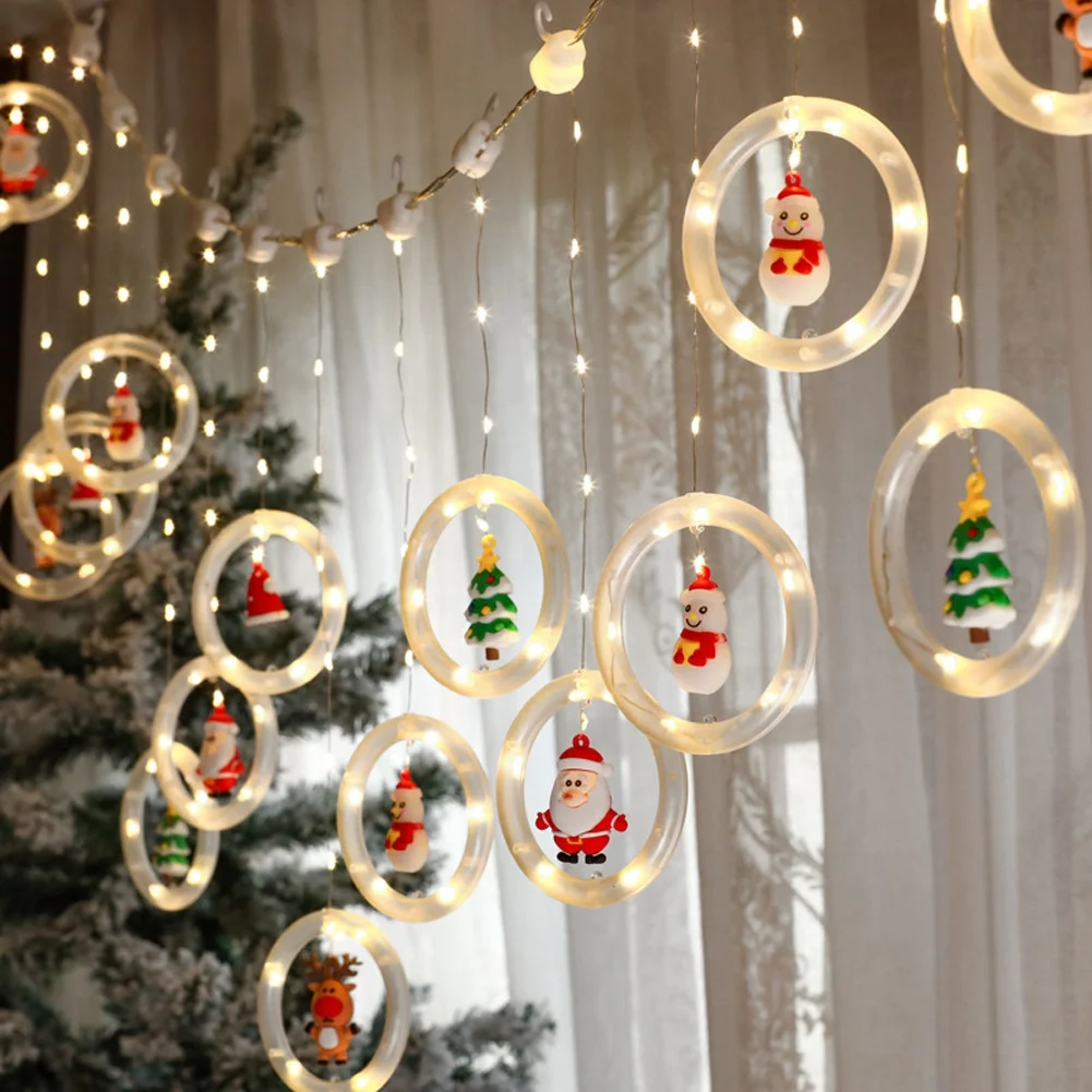 China Supplier Hot Sales Led Christmas Windom String Lights Novelty Xmas Hanging Light with USB Merry Christmas Holiday Lighting