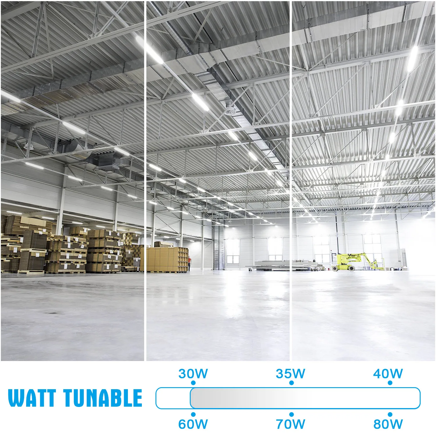 Batten Lights 4ft 8ft 30w/35w/40w 60w/70w/80w And Cct 3500k/4000k/5000k/6500k Led Strip Linear Light Wholesale