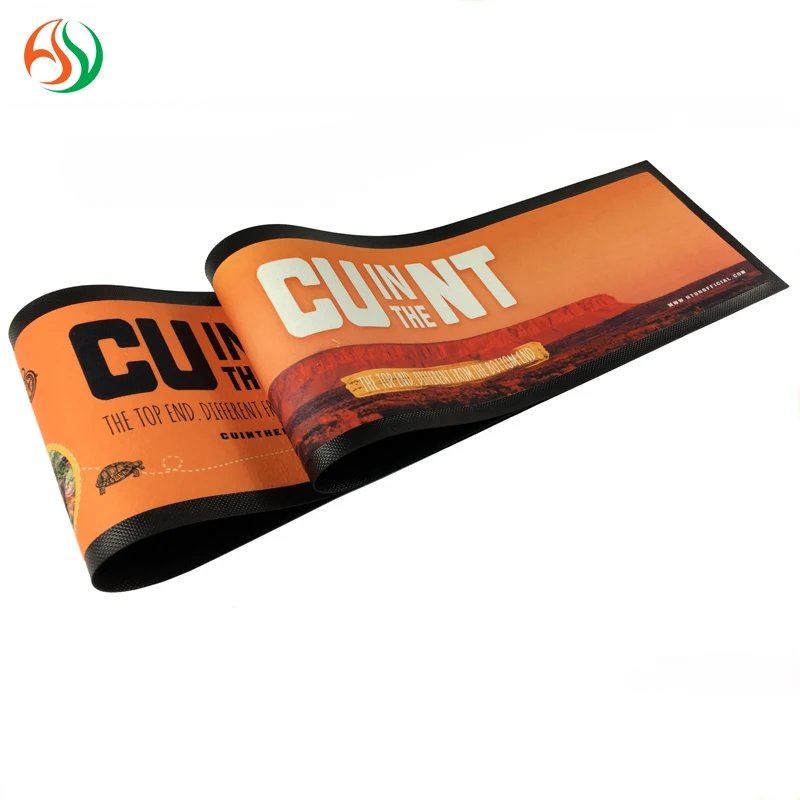 Rubber Bar Runner Personalised Eco-friendly Custom Top Spill Bar Mat 45 x 30 For Bar Counter