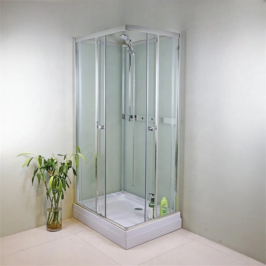 Квадратная душевая кабина из закаленного стекла толщиной 5 мм