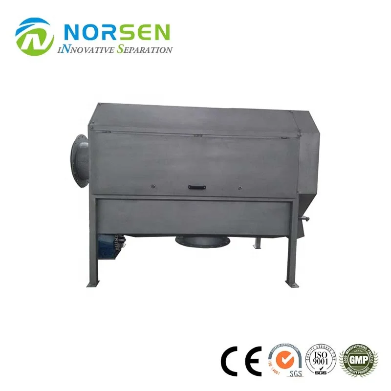 Internally-fed rotary drum screen  Solid-liquid separation wastewater treatment equipment rotary screen