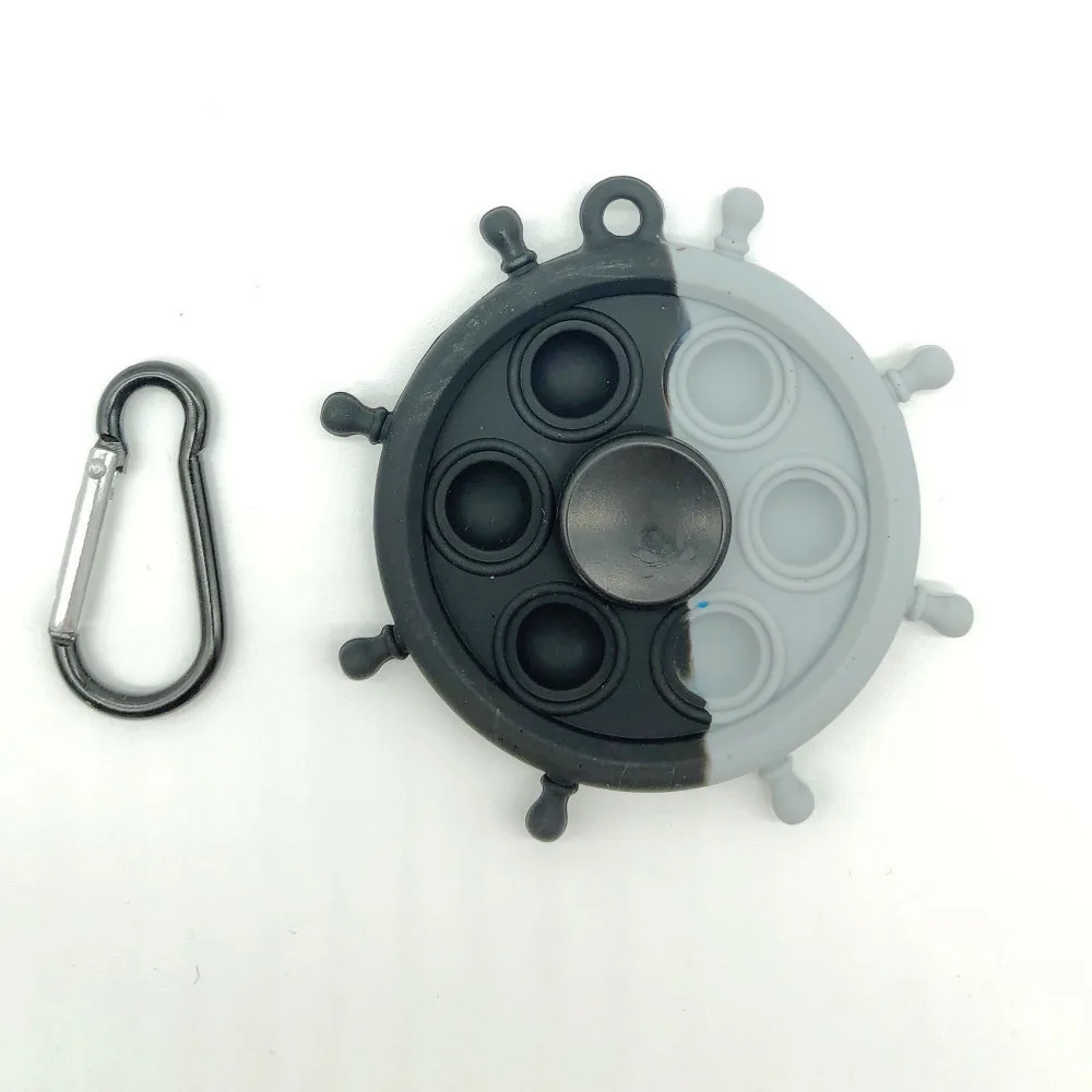 Manufacturer Non Toxic Luminous Silicone Fidget Spinning toy Colorful Spin Toy