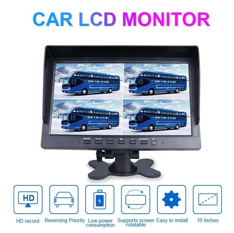 2024 new arrival 10.1inch car monitor dashboard LCD Monitor Rear View Monitor AV Input for bus truck car