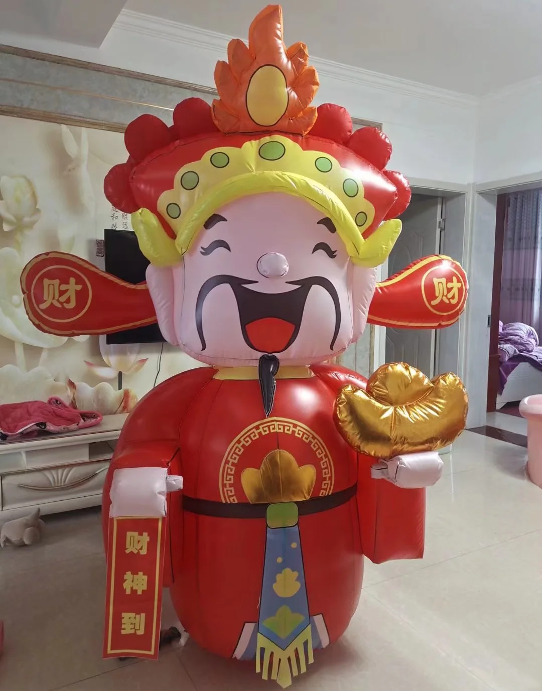 Inflatable God of Wealth amusement parade inflatable cartoon mascot for Chinese New Year