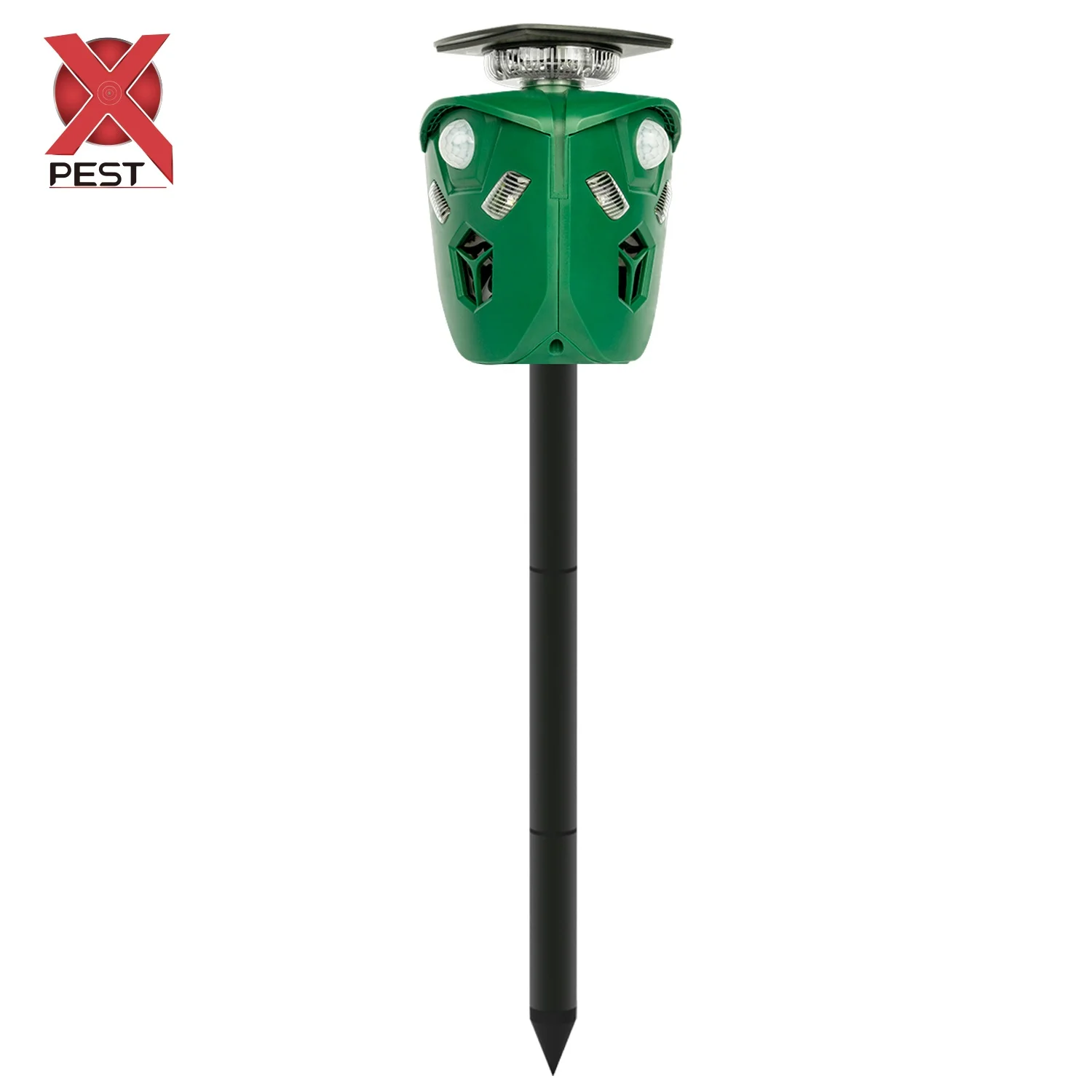 X-PEST Outdoor Solar-Powered Animal Repeller with Infrared Sensor 360 degree for Effective Pest Control Animal Repellent AR16