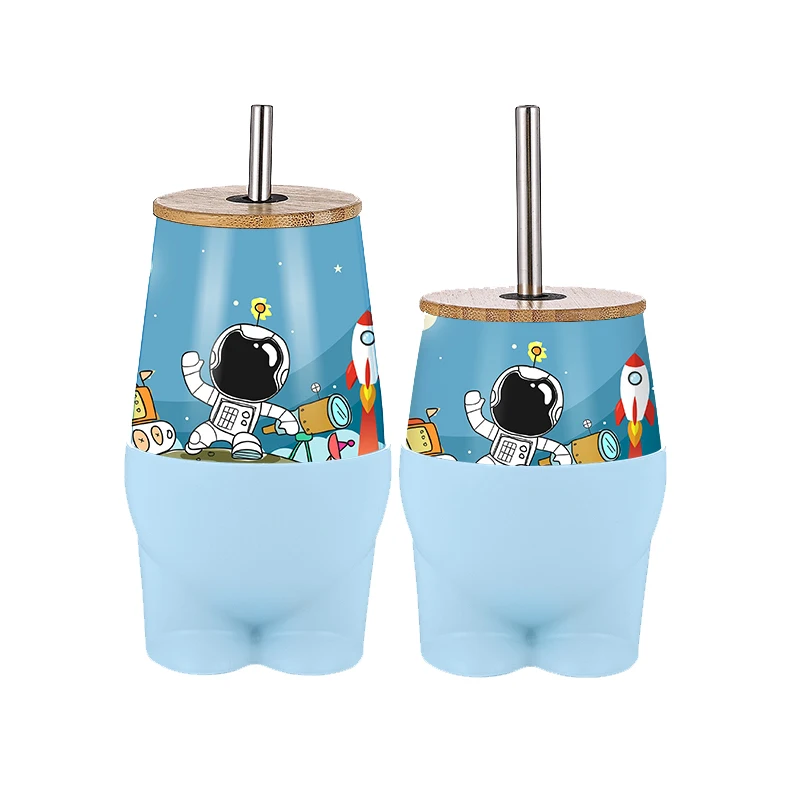New launch Wholesale 8oz 12oz Insulated Beer  Cartoon shaped Stainless Steel Wine Tumbler Coffee Mug with Lid BPA Free