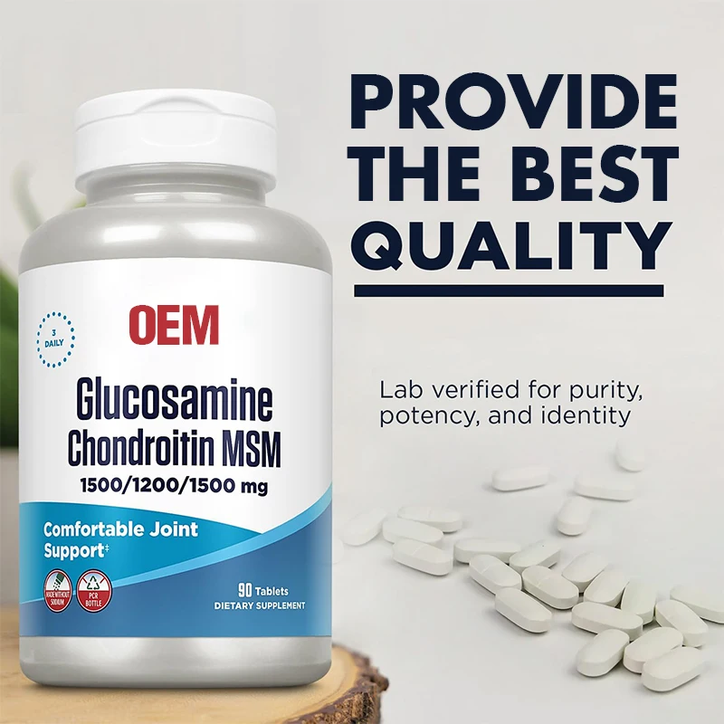 OEM/ODM Extra Strength Joint Support Supplement Glucosamine Chondroitin Complex with MSM Tablets For Joints