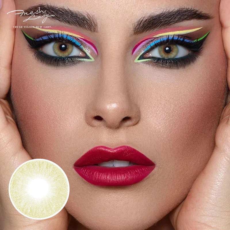 Ежедневные одноразовые контактные линзы Fresh Lady Шаринган косплей косметика для глаз 1 год