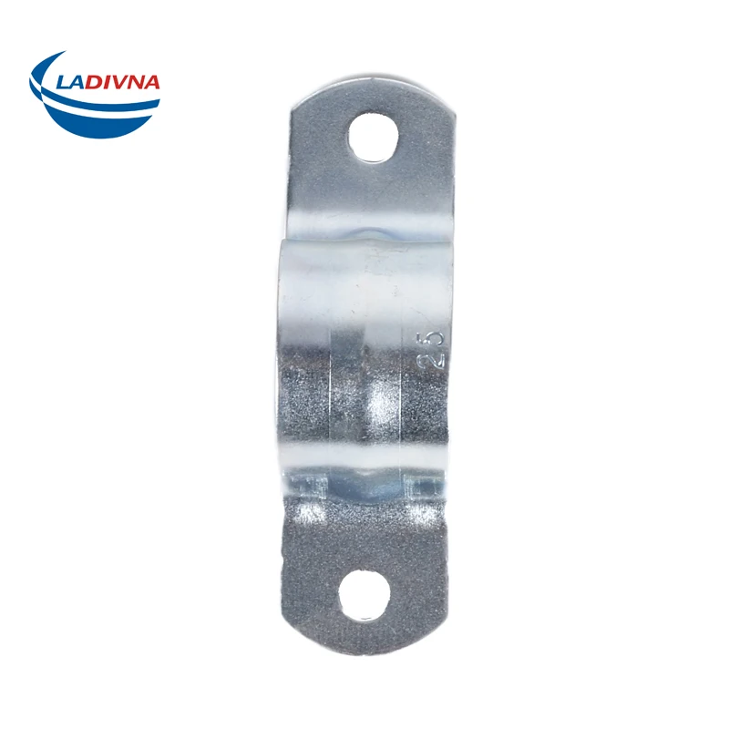 
High Quality Zinc Plated Galvanized Two Hole Electric Conduit Spacer Bar Saddles Pipe Clamp 