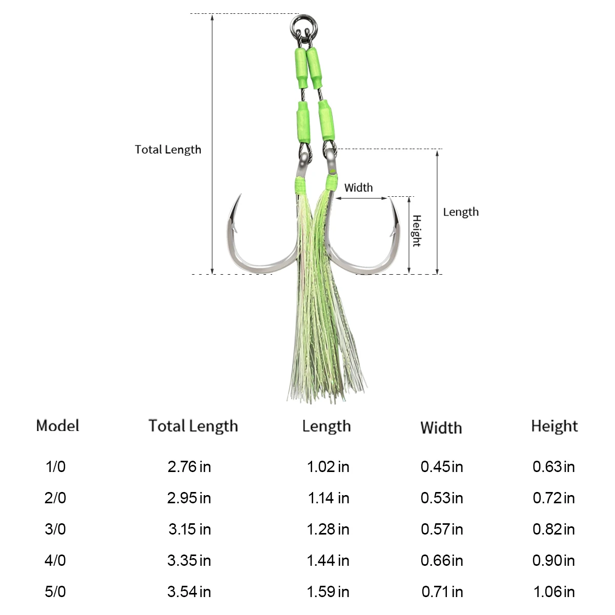 1/0~5/0 49 strand steel wire lead fish with luminous bright used for sea wolf anti bite line slow double hook bkk assist hook
