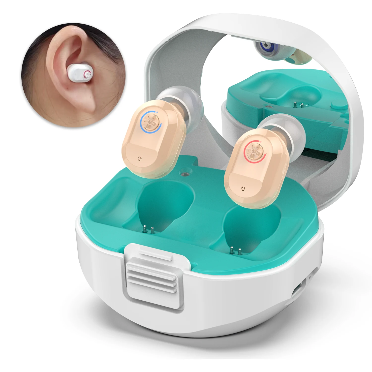 Soroya Digital Aid Ear Hearing Amplifier Wireless Hearing Device Rechargeable Hearing Aid for Seniors