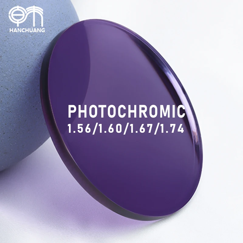 multi colors aspheric 1.56/1.60/1.67 dark photochromic protect eyes PGX color changing MR-8 prescription lenses