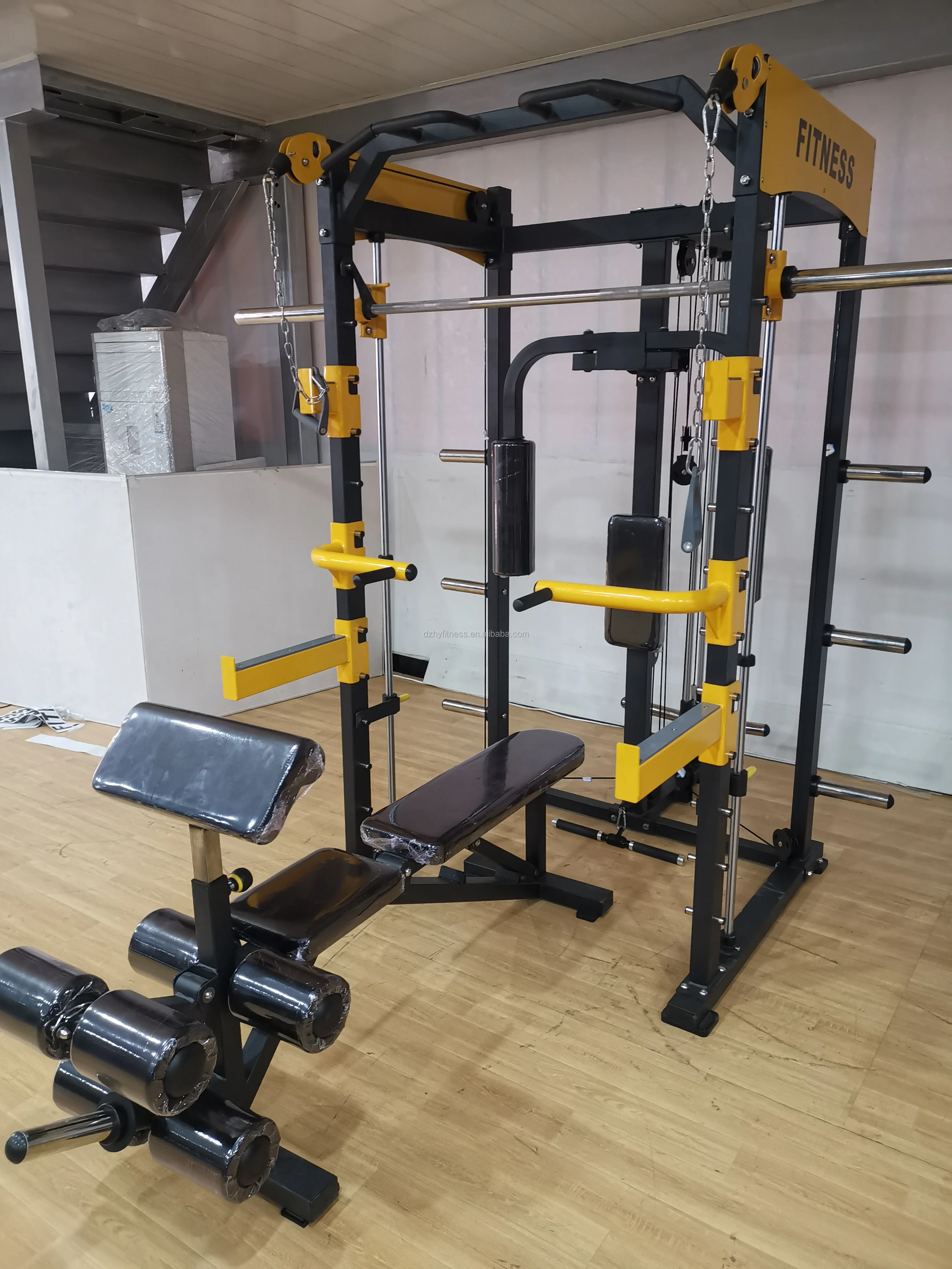 Multi Home Gym Equipment Fitness Station Smith Cable Rack / FTS GLIDE / SQUAT