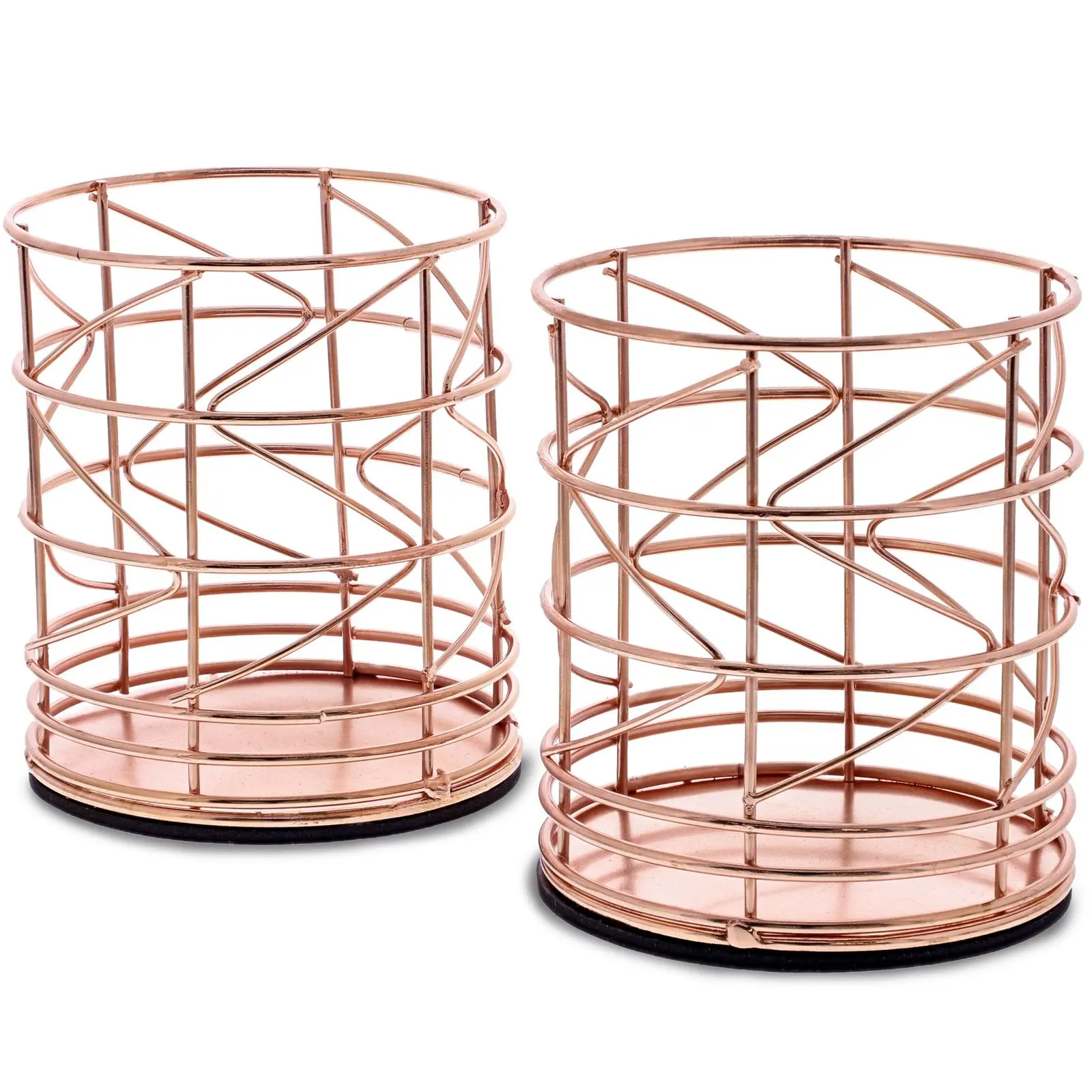 Rose Gold Magazine File Holder Letter Tray Metal Wire Stationary Set Desk