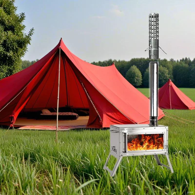 Grills Outdoor Barbeque Steel Bowl Fire Pit Camp Korean Grill Cooktop Charcoal Wood Tent Stove