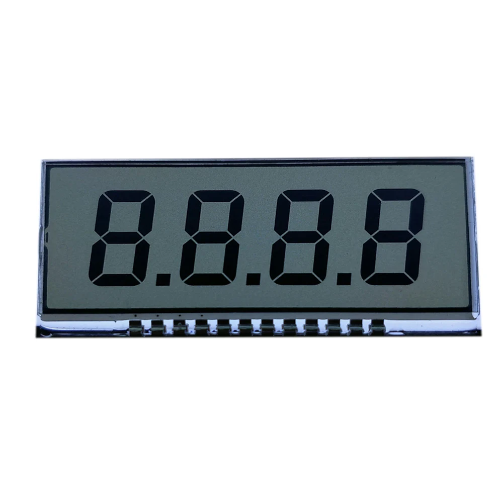 Custom White background black letter positive monochrome 7 segment LCD module screen