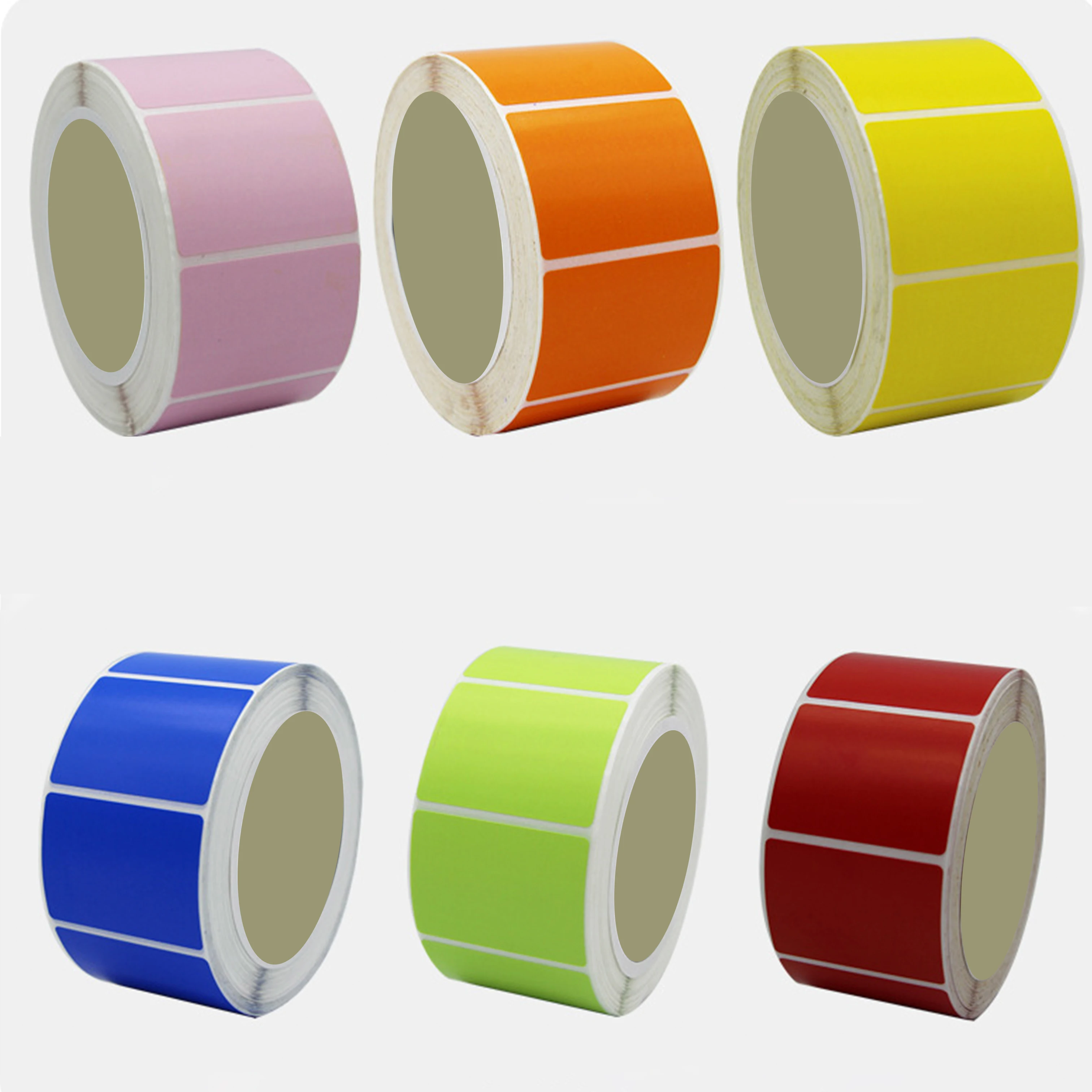 Customized Color Self Adhesive Direct Thermal Sticker Labels Shipping Sticker 4x6 Yellow Thermal Roll Label