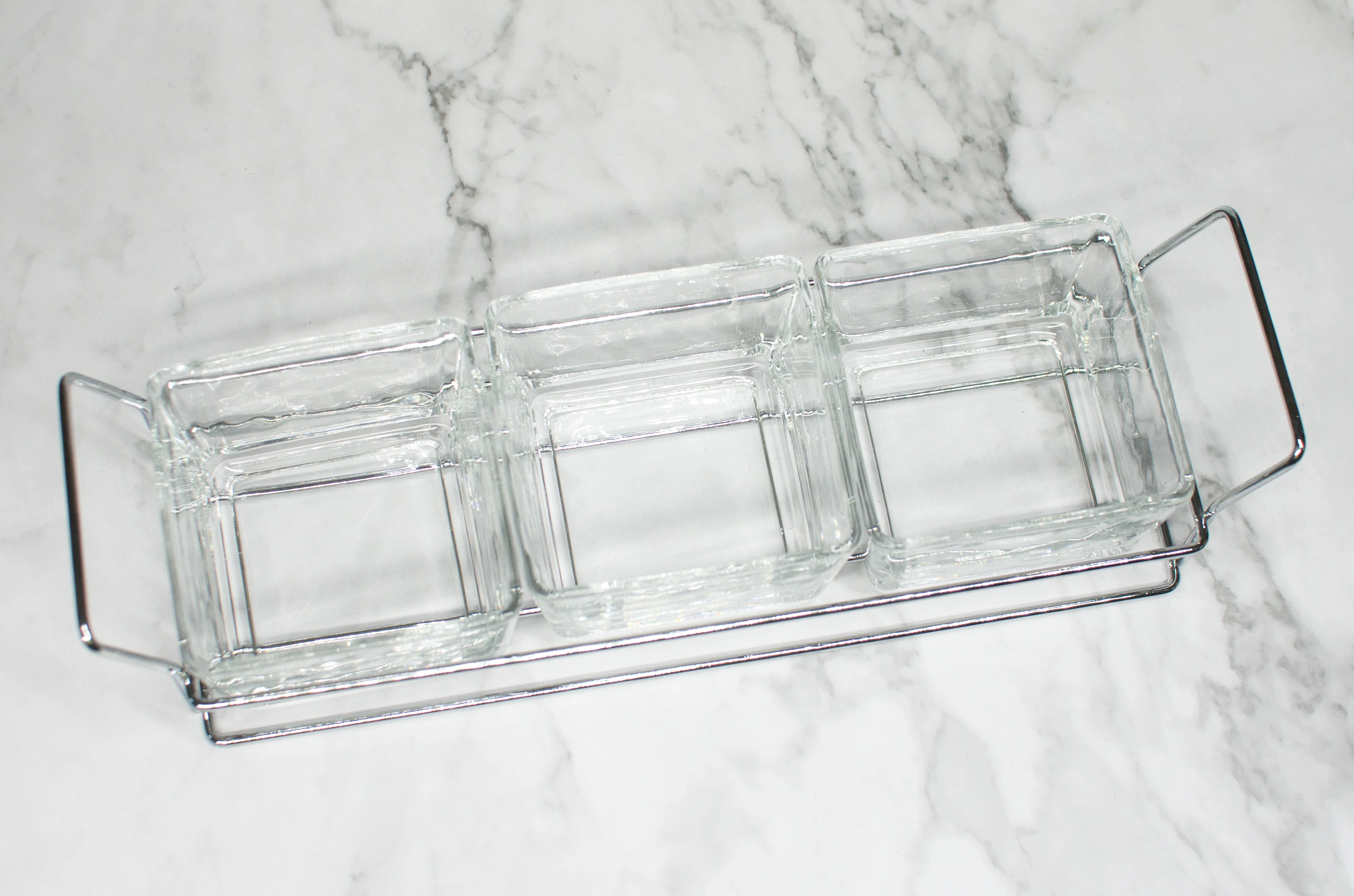 Hot Sale Nordic Snack Serving Plates Coffee Shop Sugar Dessert Bowls Glass Bowl With Tray