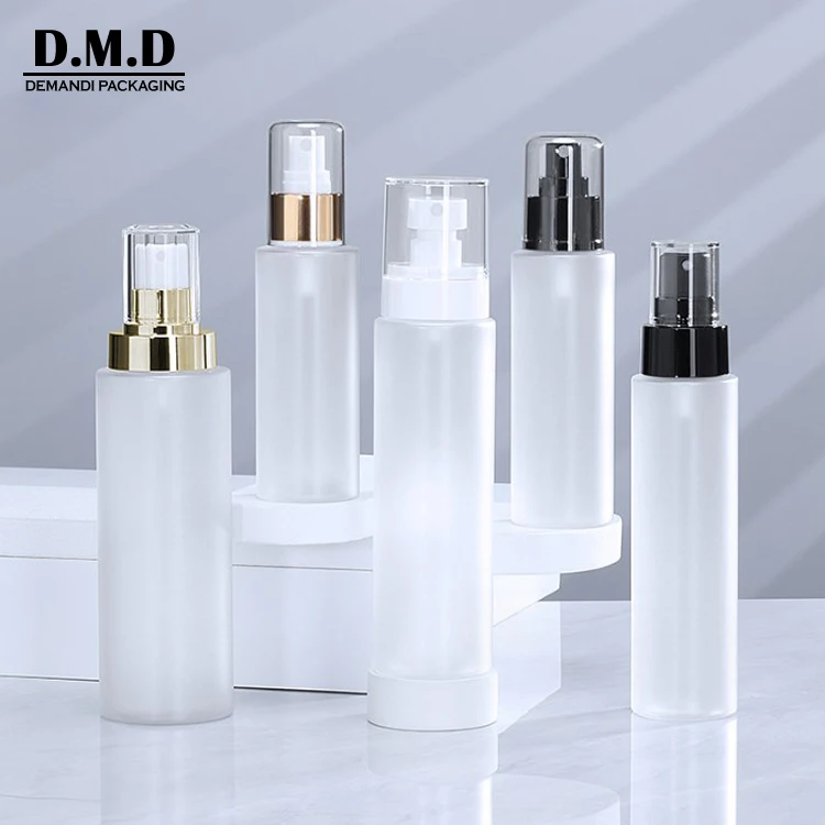 Customized logo 100 ml 3oz frosted 150ml 120ml plastic PET 250ml empty body mist cosmetic spray bottle packaging 8 oz
