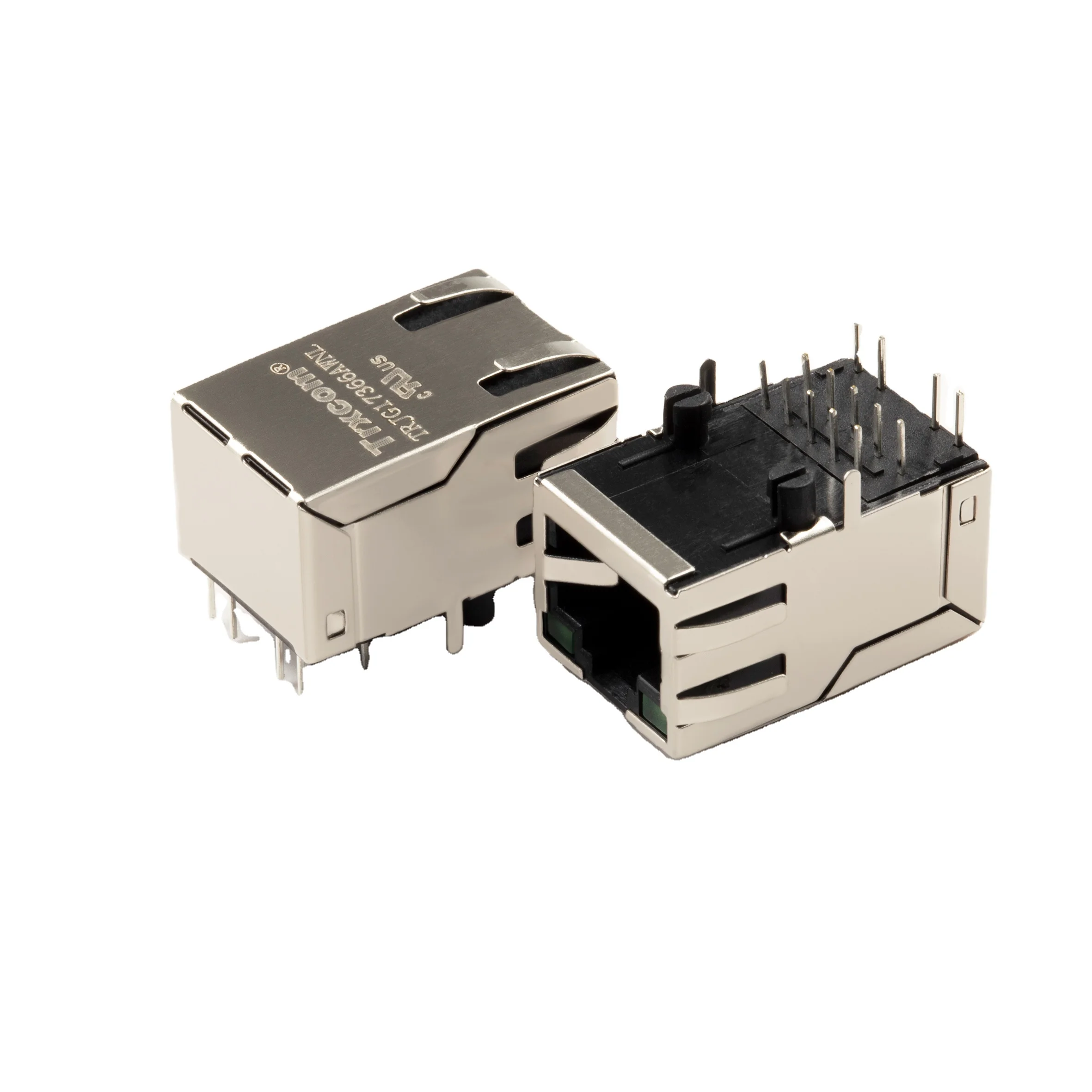 Trxcom RB1-105BPG2A RB1-106BAM1A высокого качества RJ45 сетевой женский порт Tab вверх экранированный Rj45 разъем со светодиодным светом для печатной платы