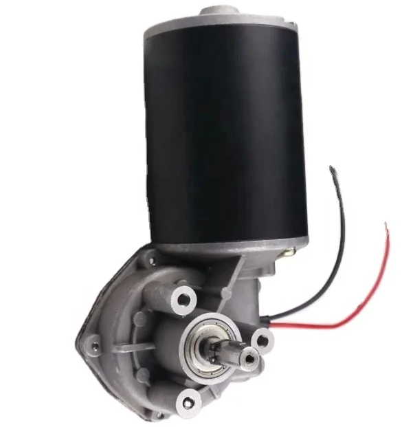76mm 12v 24v High Torque Elevator Door Parts DC Worm Geared Motor