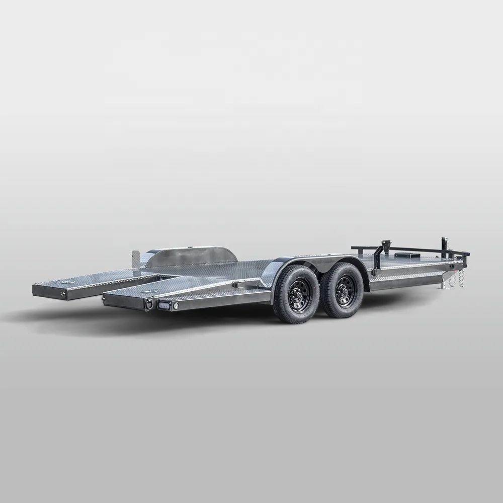 Best aluminum car hauler transport  3 car hauler trailer with car wheel strap
