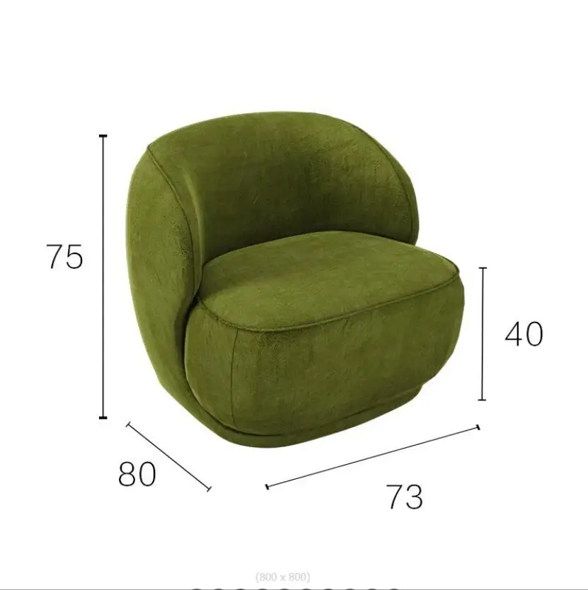 Wholesale Modern Nordic Luxury Lamb Fleece Fabric Single Seat Sectional Corner Couch Sofa Inflatable for Apartment Use