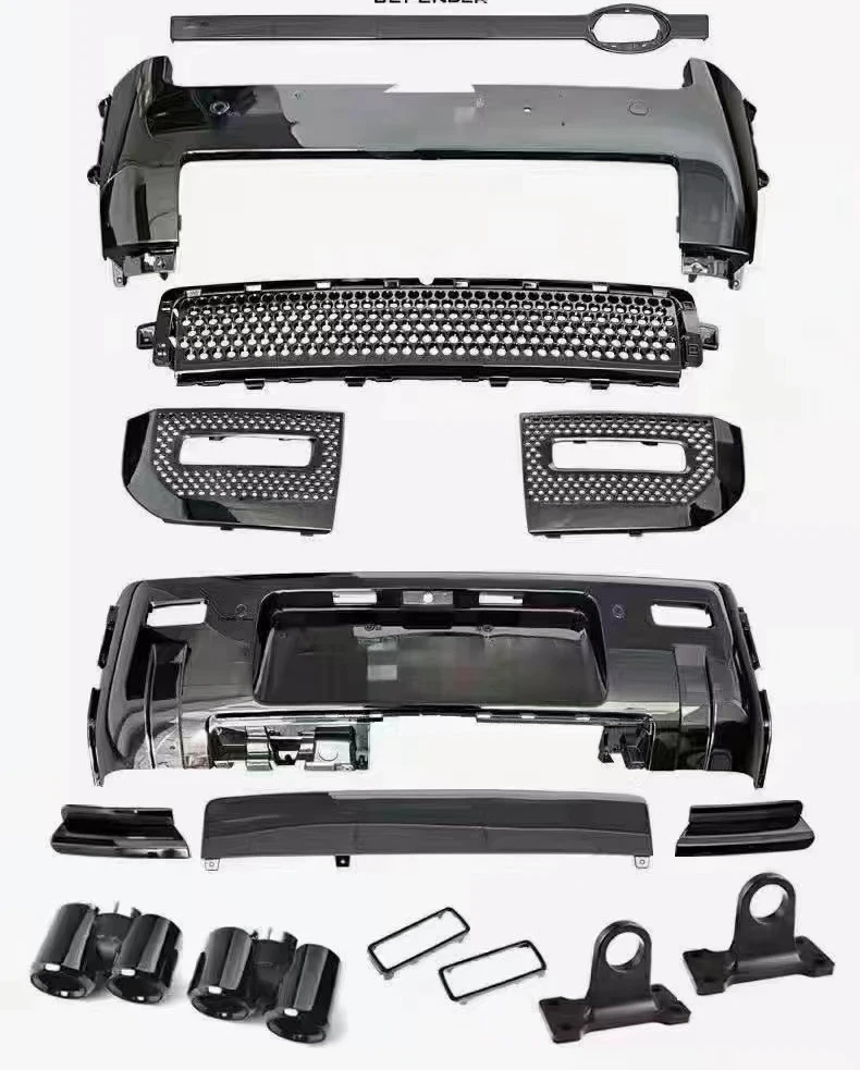 Haobang Upgrade black 007 bodykit body kit  auto accessories front bumper rear bumper   for land rover defender 90 110