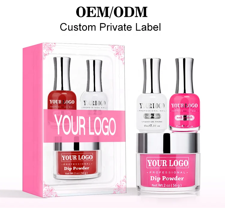 One Step Gel Nail Polish for 3 In 1 Gel Nail Polish Powder Color Matching 15ml Bottle with Your Logo