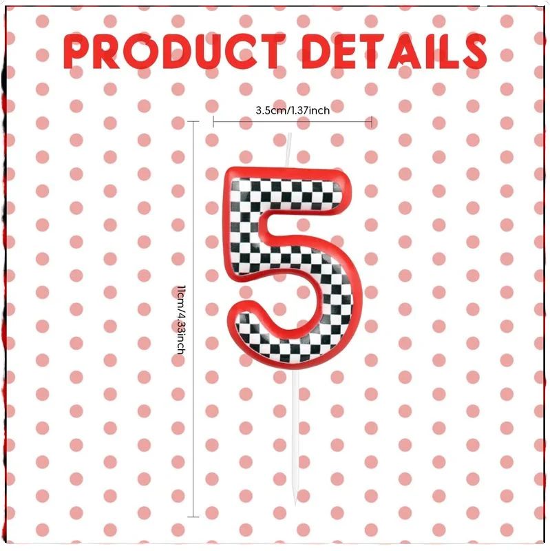 Factory price OEM wholesale with sticks birthday party cake decoration ceremony racing elements chess digital candles