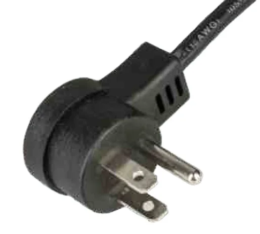 US MARKET NEMA 5-15p power cord 180 degree