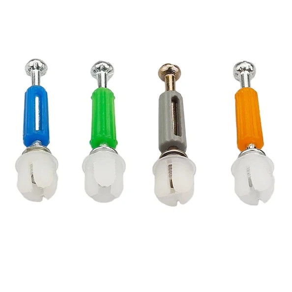 New listing GQK flawless Fitting Mini Fix Cam 3-1 Connector Full Set Excentric Cam Rod Bolt Plastic Dowel Pre-Inset Cabinets