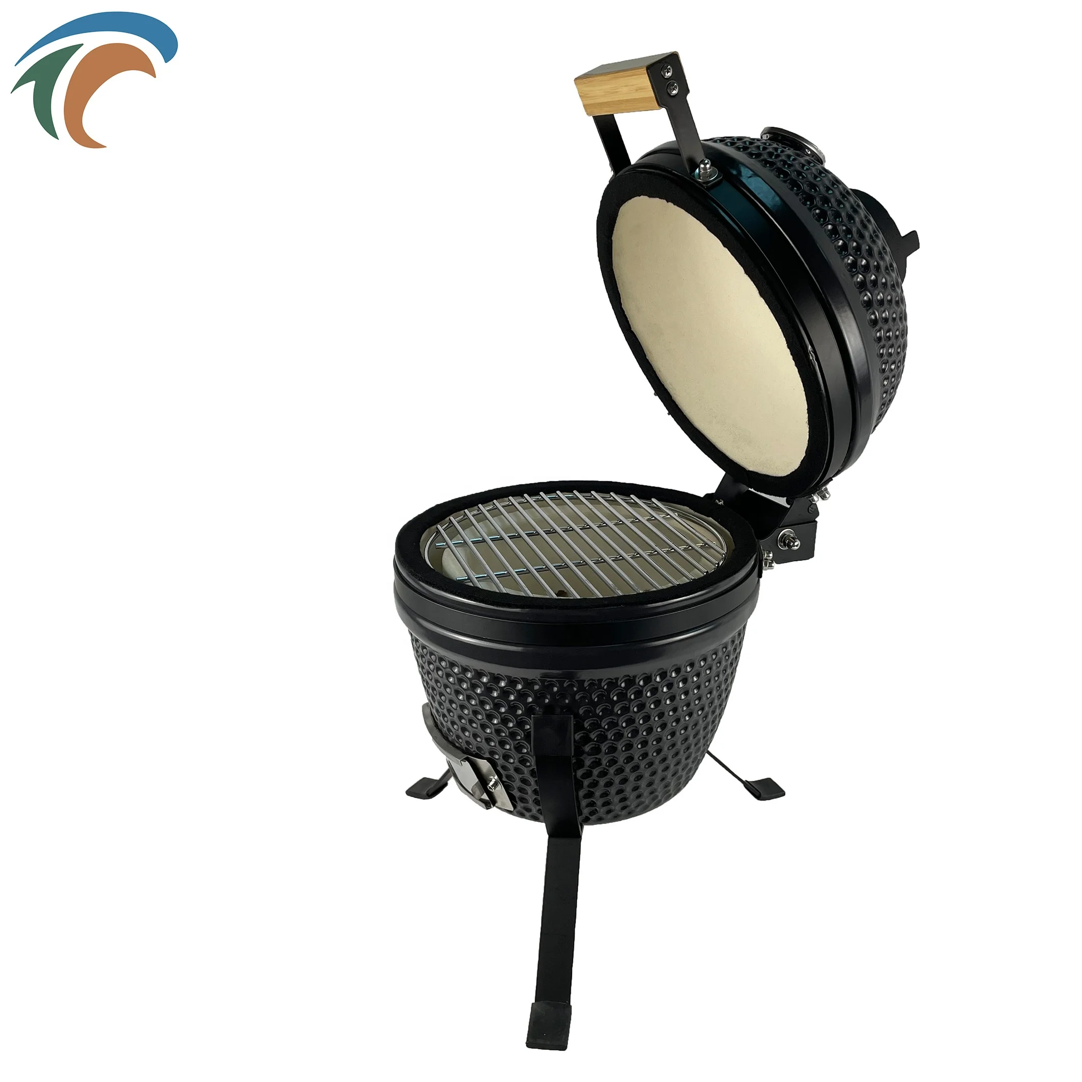 China Manufacturer Large Rotating Clay Oven Vertical Bbq Kamado Outdoor Ceramic Grill