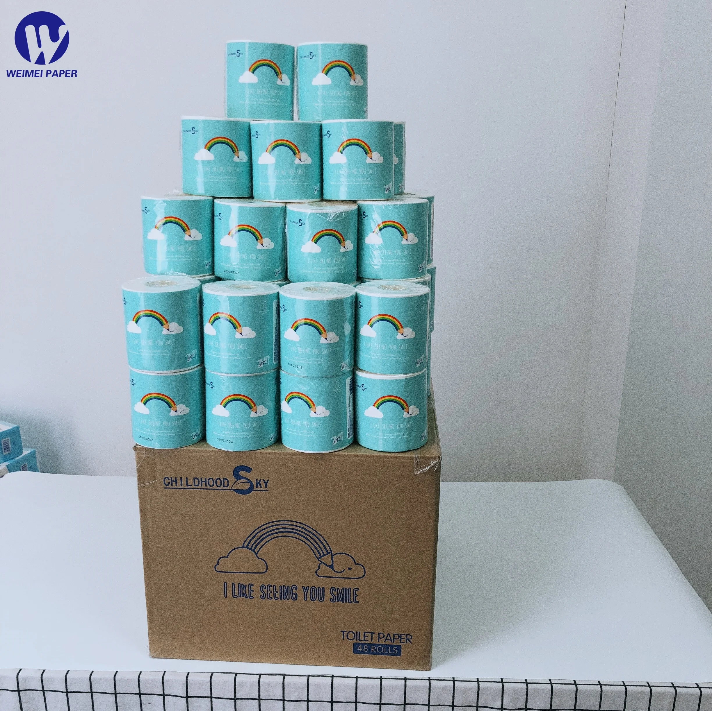 Factory Wholesale Household 3 Ply Virgin Wood Pulp Toilet Paper Roll for Home & Restaurant Use