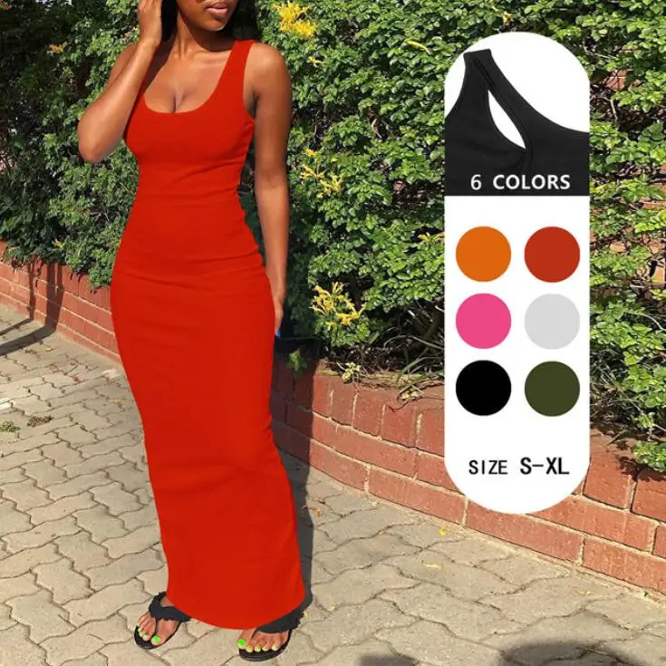 Professional Summer 2024 Women Beach Long Skirt Womens Vest Hollow Sexy Dress Women Sundresses Casual summer Maxi Dress