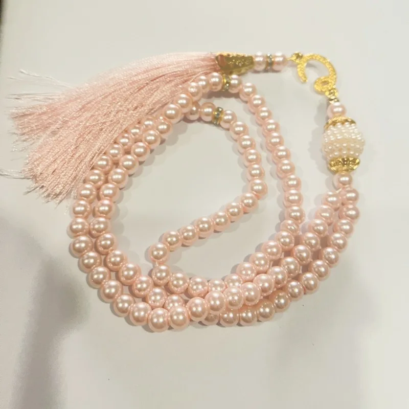 Wholesale Jesus Glass Pearl Chain Bracelet Gold Religious Beaded Bracelet Rosary Catholic Rosary Bracelet