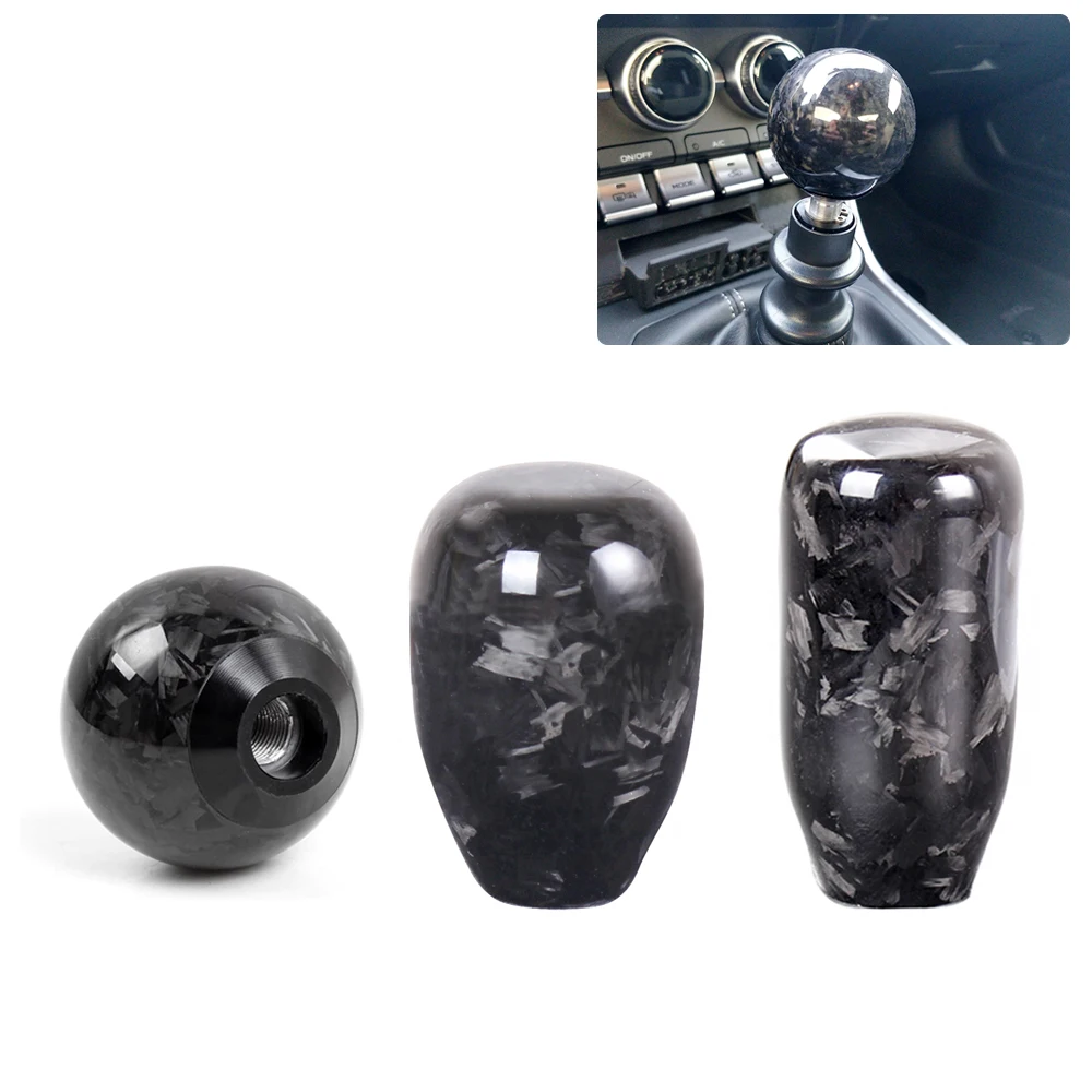 Hot sale Black Racing Car 100% Real Forged Carbon Fiber  Gear Shift Black  Shifter Lever Knob
