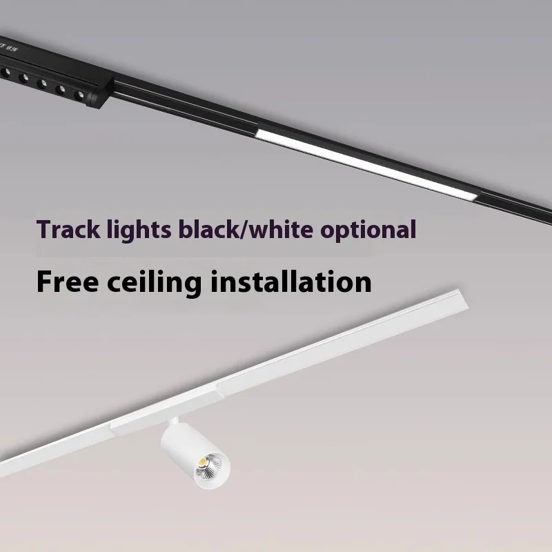 Modern Design DC 48V Surface Mounted 4 Installation Methods White Led Cob Magnetic Track Rail Lighting System For Project