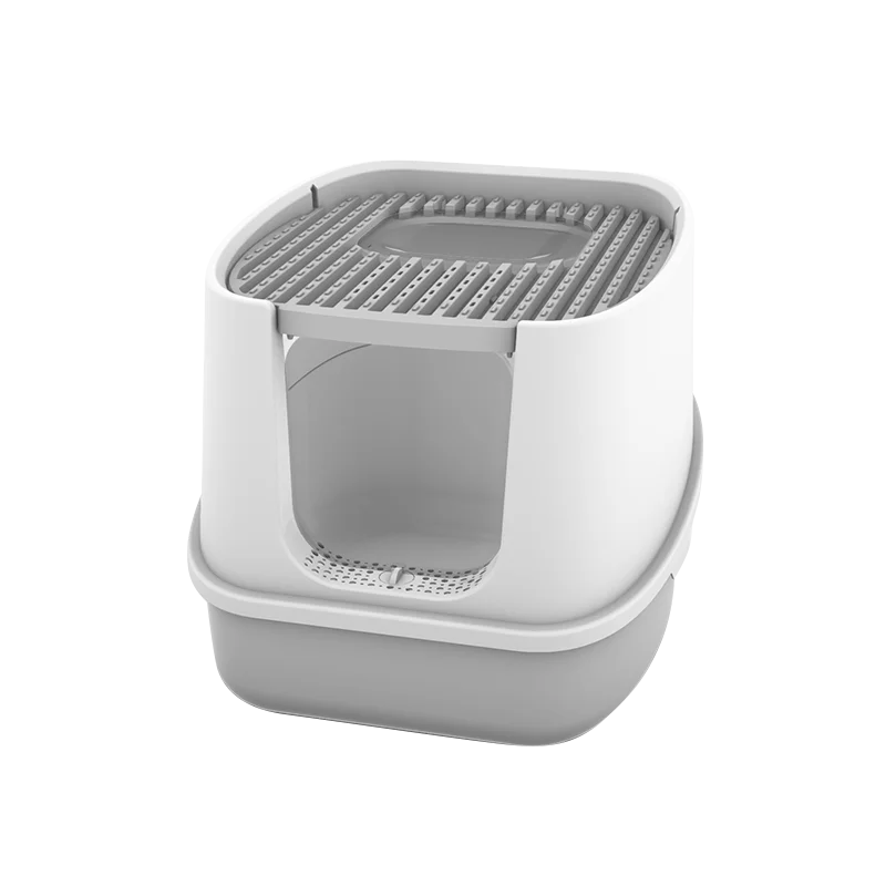 Detachable Plastic Pet Litter Box Semi-closed Anti-Splash Reusable Cat Bedpans Pet Toilet Cleaning Supplies