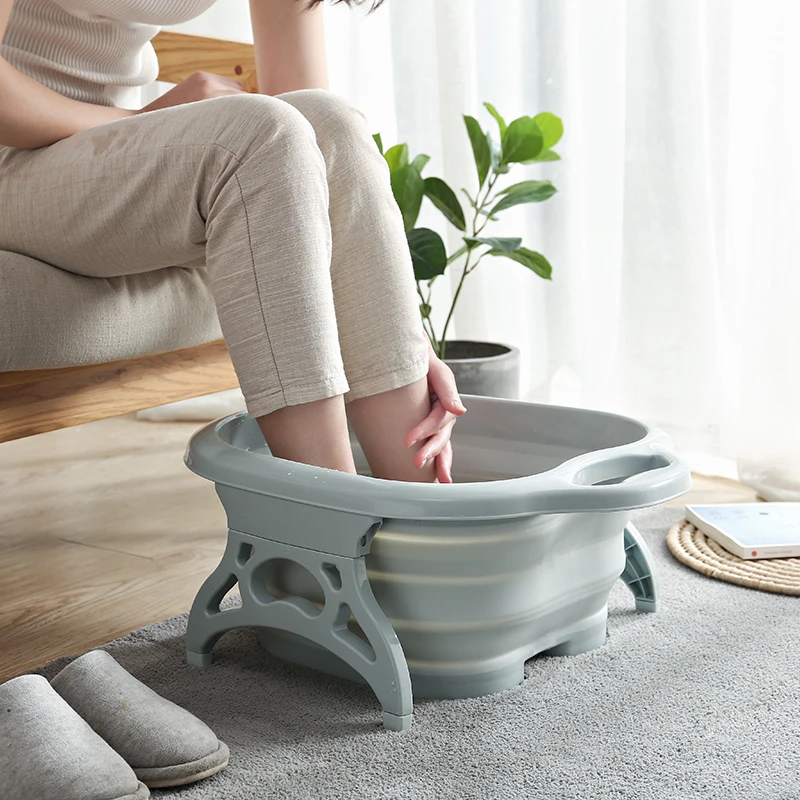 Foot Soaking Tub portable Folding Travel Foot Wash Basin Bucket Feet Spa Bubbling Massage foot spa Tub