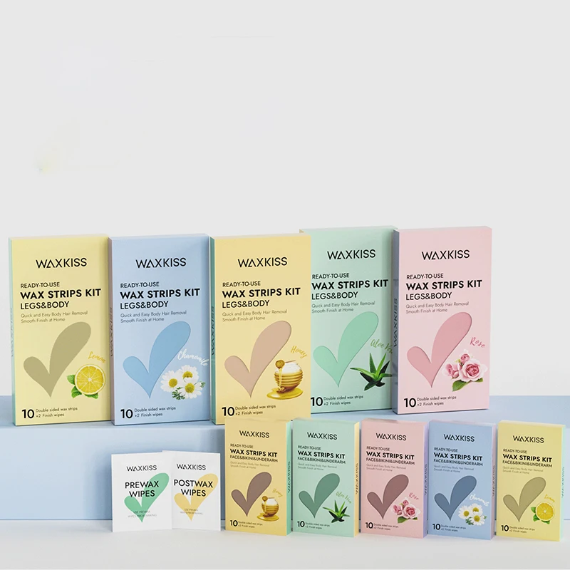 Customize Logo Hair Removal Cold Wax Strips Painless Depilatory Wax Strip Wholesale OEM Cold Wax Strips