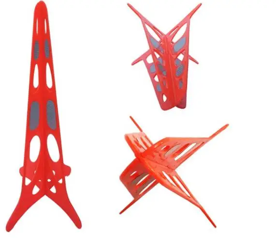 Wholesale Folding Collapsible  road Safety Traffic Cone  red reflective