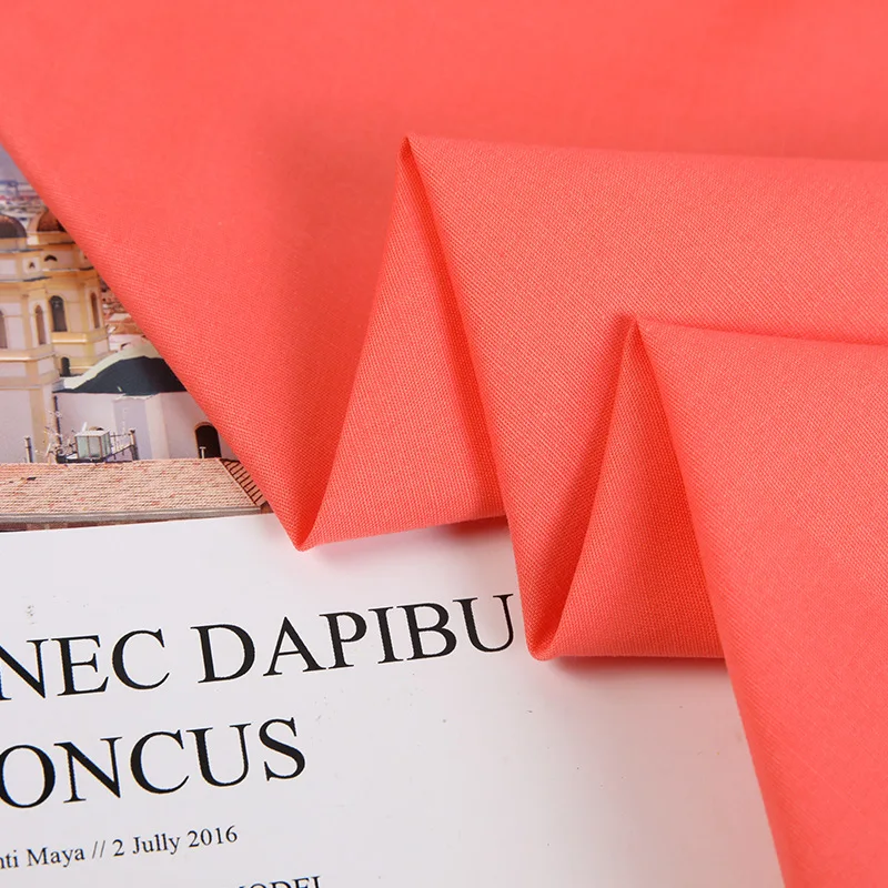 The organic newest 2024 light weight minimalist 40s cotton woven poplin solid fabric rolls for shirt