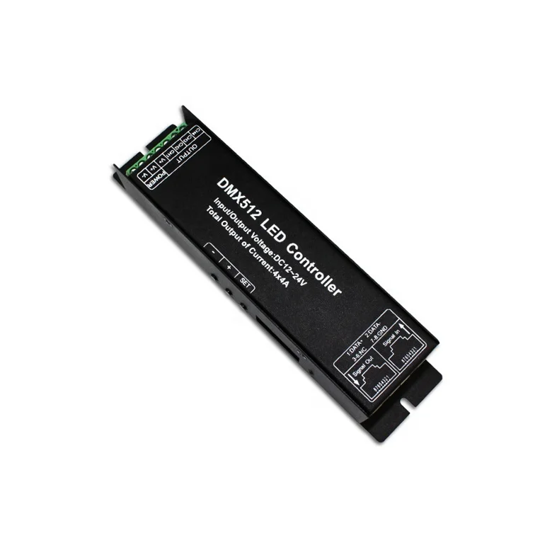 3CH 3x4A 144 Вт 4 канала 4x4A 384 Вт Цифровой дисплей DMX декодер DMX512 LED контроллер драйвер DC 12 ~ 24V для светодиодной полосой RGB /RGBW