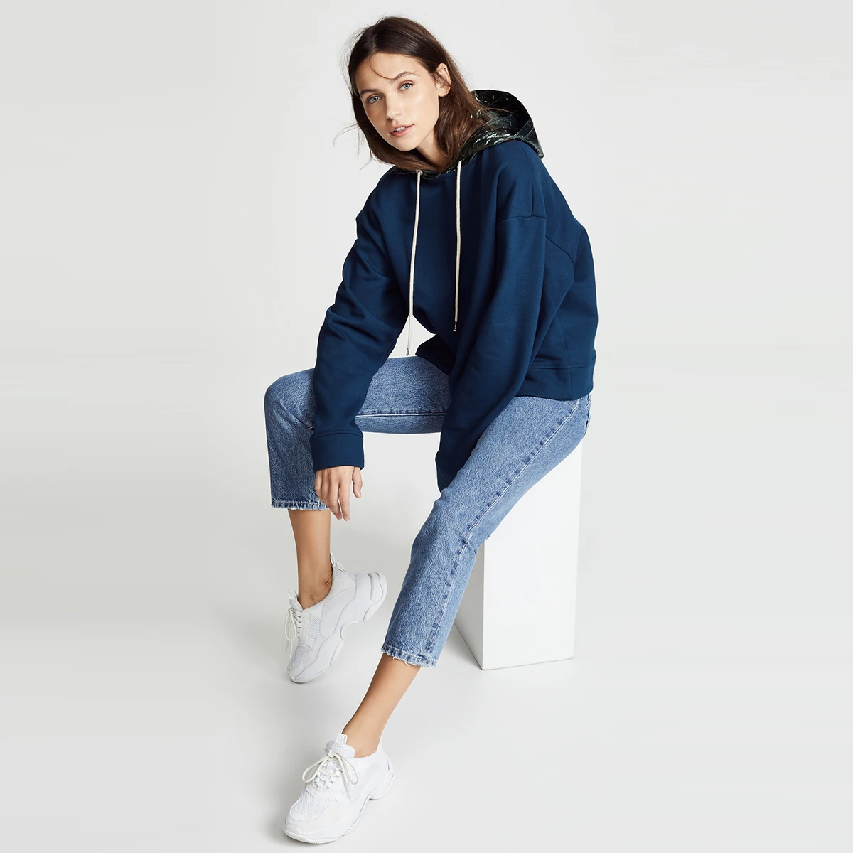 Leisure Cheap Price High Quality Easy Matching Girl Autumn Women Slim Looking Pullover Cotton