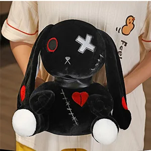 Halloween Darkness Funny Cute Push Dolls Custom Devil Gothic Rabbit Plush Toys Manufacture