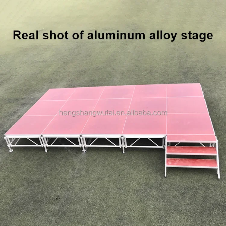 adjustable portable stage platform, event stage platform, Indoor outdoor aluminum large mobile folding stage