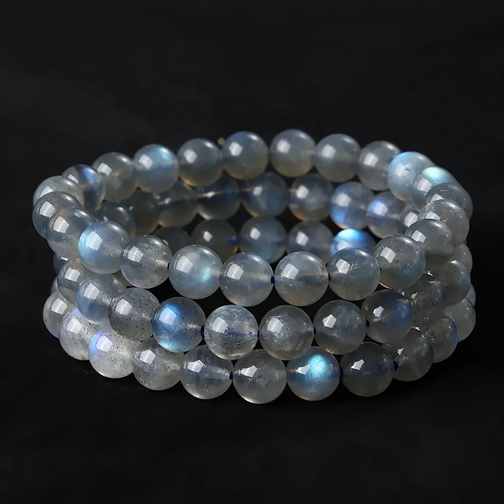 JSES A++ Natural Blue Labradorite 6/7/8/9/10mm Bracelet Loose Gemstone Crystal And Stone Beads for Jewelry Making Wholesale