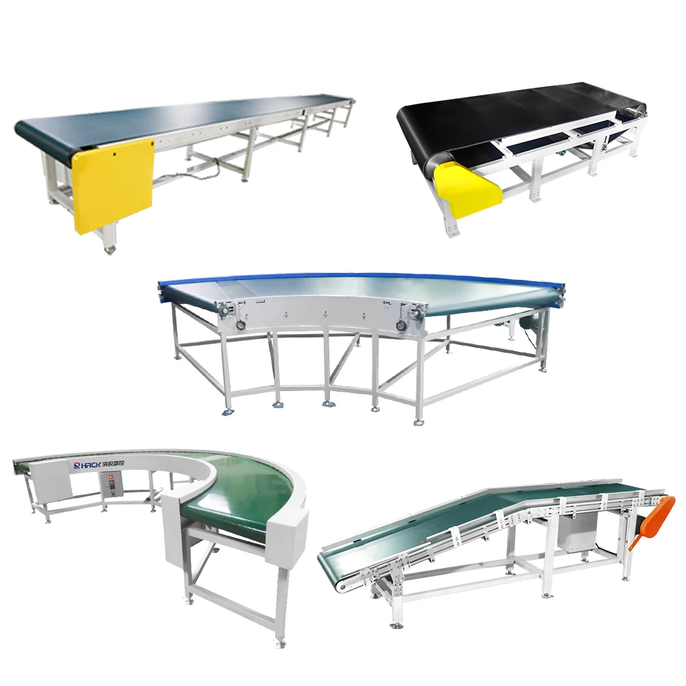 45 90 180 Degree L U Diy Customized Food Grade Curve Modular Chain Pvc Pu Roller Belt Conveyor Production Line